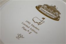 Arnold Palmer Signed 1992 Masters Lenox Limited Edition Plate #1 - Rare JSA ALOA