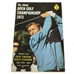 Arnold Palmer Signed 1973 OPEN Championship at Old Troon Program JSA ALOA