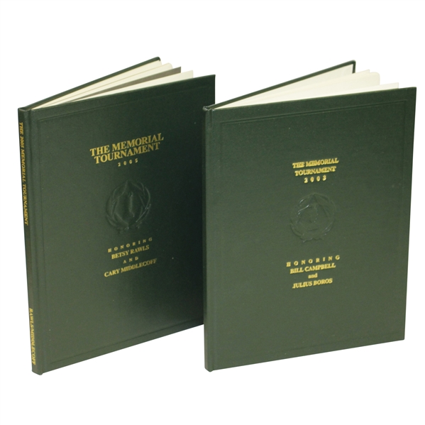 2003 & 2005 Memorial Tournament Ltd Ed Books Honoring Campbell, Boros, Rawls & Middlecoff