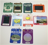 1969-2018 Masters Badges Collection - Excellent Condition with Original Pins Intact - 50 Badges!