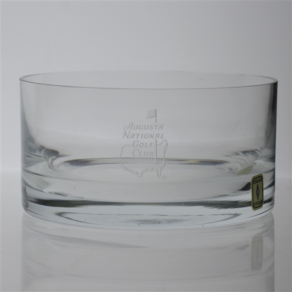 Augusta National Golf Club Members Etched Sterling Cut Glass Bowl