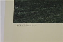 1996 Ltd Ed US Open at Oakland Hills 16th Hole Print Signed by Artist Linda Hartough 754/850 with COA