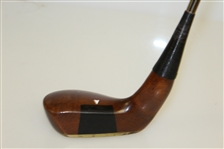 Unusual “PUTM” Persimmon Wood Bent-Neck Mallet Putter