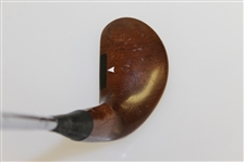 Unusual “PUTM” Persimmon Wood Bent-Neck Mallet Putter