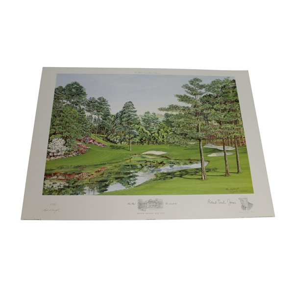 Augusta National Hole #16 Print w/ Robert Trent Jones Signature by Bill Waugh