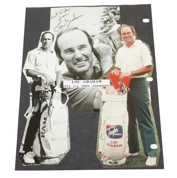 Lou Graham Signed Image w/ Bobby Jones Stamp Presentation on Reverse JSA ALOA