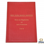 1912 North Berwick New Club Rules & Regulations and List of Members Booklet
