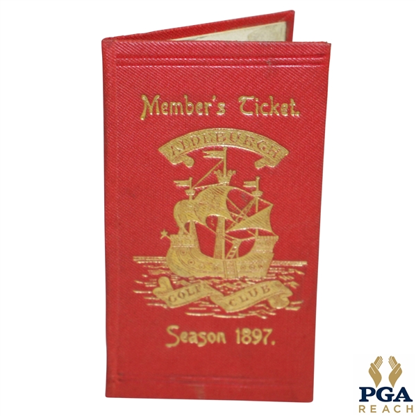 1897 Aldeburgh Golf Club Signed Members Season Ticket Booklet w/ Foldout of Dates of Importance