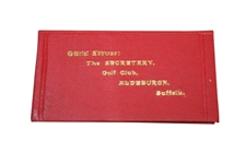 1897 Aldeburgh Golf Club Signed Member's Season Ticket Booklet w/ Foldout of Dates of Importance