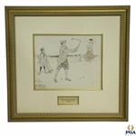 "Keep Your Eye on the Ball" Original Pen, Ink And Pastel On Board - Circa 1900