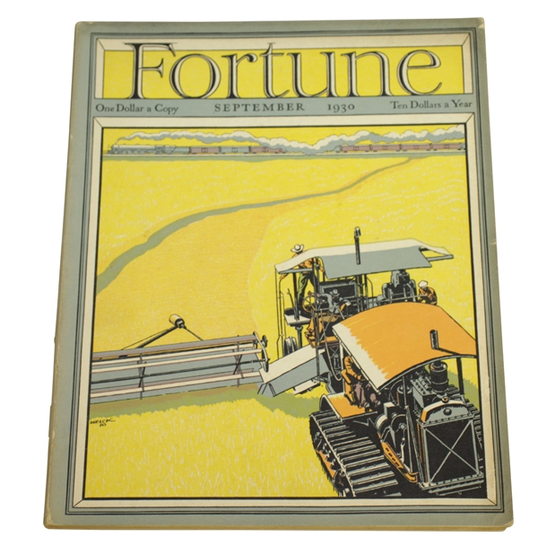 1930 Fortune Magazine w/ Bobby Jones Wins The Open Championship At St. Andrews Currier & Ives Print