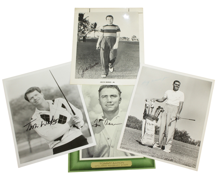 Masters Winners Watson, Burke, Brewer & Aaron Signed 8" by 10" Photos JSA ALOA