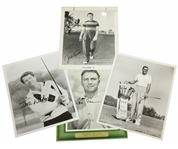 Masters Winners Watson, Burke, Brewer & Aaron Signed 8" by 10" Photos JSA ALOA