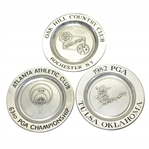 1980, 1981, & 1982 PGA Championship Commemorative Ltd Pewter Plates-Nicklaus & Others