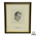 David Graham Portrait Ryder Cup Team - Ink & Charcoal On Paper by Landsman