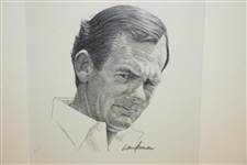 David Graham Portrait Ryder Cup Team - Ink & Charcoal On Paper by Landsman