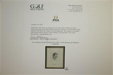 David Graham Portrait Ryder Cup Team - Ink & Charcoal On Paper by Landsman