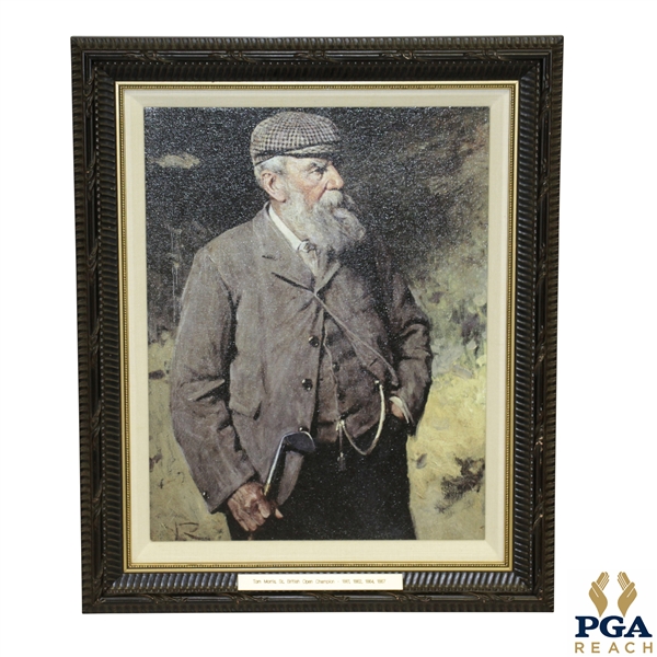 Old Tom Morris Framed Print w/ Open Champion 1861,1862, 1864 & 1867 Nameplate