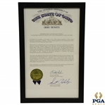 The State of Ohio Senate Proclamation Honoring William Powells Induction into PGA Hall of Fame