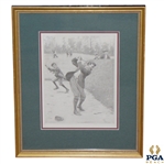 Golfer in Bunker Print by AB Frost