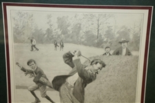 Golfer in Bunker Print by AB Frost