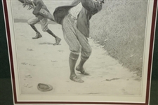 Golfer in Bunker Print by AB Frost