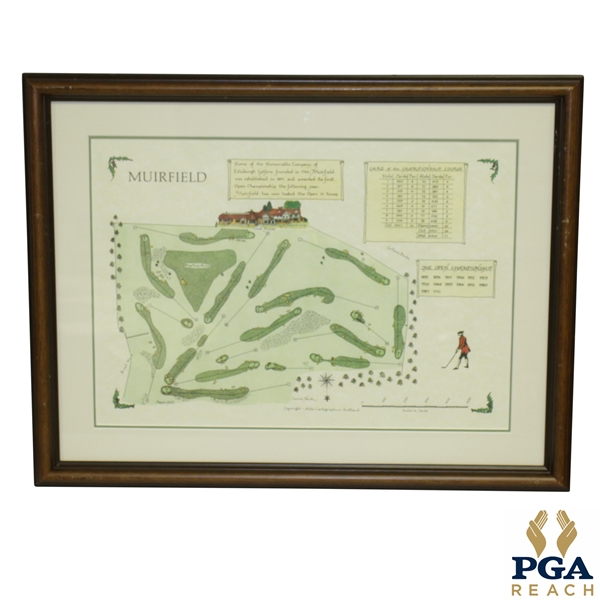 Muirfield Golf Course Framed Print w/ Open Championship Years