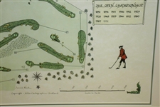 Muirfield Golf Course Framed Print w/ Open Championship Years