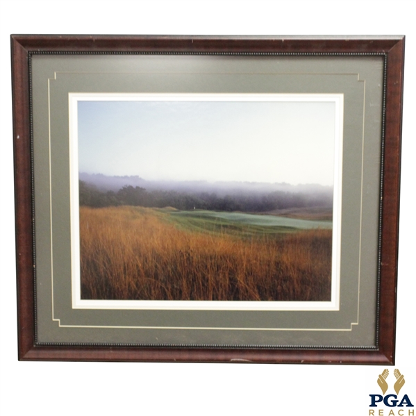 Pastoral Fairway Scene at Links Course Framed Photo