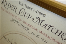 1999 Ryder Cup at The Country Club Brookline United States Team Official Poster