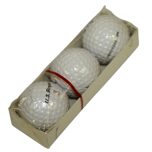 Dwight D Eisenhowers Personal "Mr President" US Royal Golf Ball Sleeve - Unopened