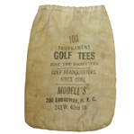 Vintage "Modells Just the Right Tee" Golf Tee Bag with Tees - Broadway- Crist Collection