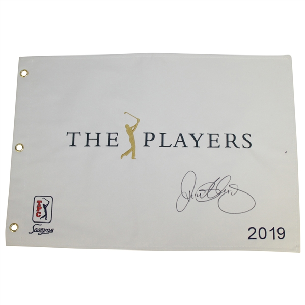 Rory McIlroy Signed 2019 Players Embroidered Flag JSA ALOA