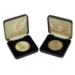 2000 Jack Nicklaus & 1993 Arnold Palmer The Memorial Tournament Medals in Cases