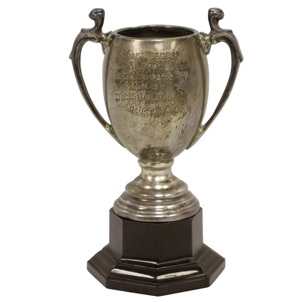 1935 Turnberry Sma Silver Vessel Bogey Competition Won by DC Shankland Trophy