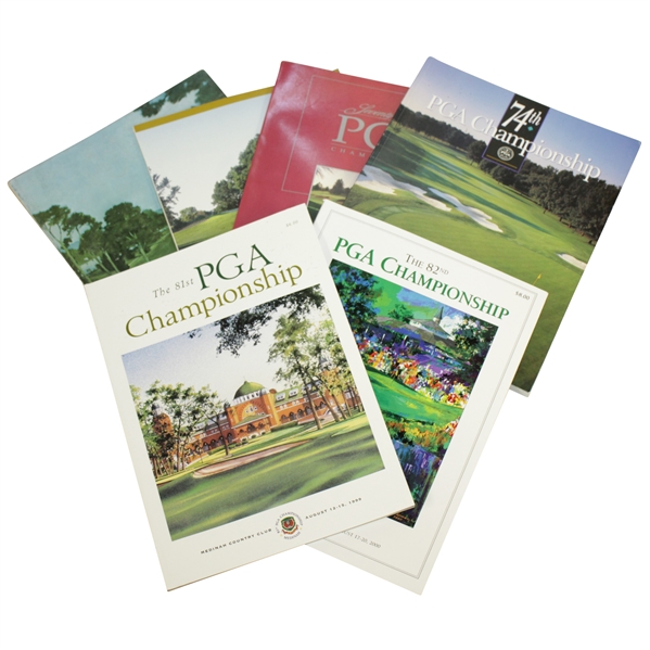 Various PGA Championship Programs from 1977-2002