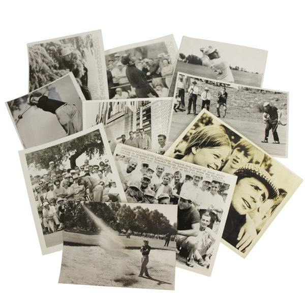 10 Assorted Wire Photos of Gary Player During His Career