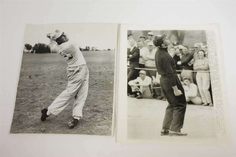10 Assorted Wire Photos of Gary Player During His Career