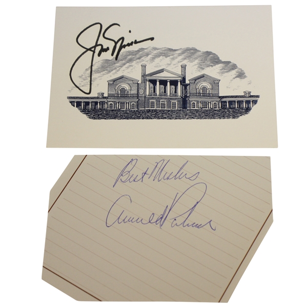 Arnold Palmer & Jack Nicklaus Signed Individual Pieces JSA ALOA
