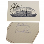 Arnold Palmer & Jack Nicklaus Signed Individual Pieces JSA ALOA