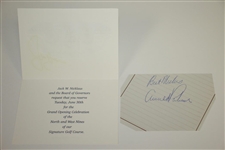 Arnold Palmer & Jack Nicklaus Signed Individual Pieces JSA ALOA