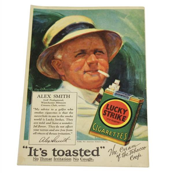 1928 Playbill for Cohans Theatre w/ Alex Smith Back Cover Lucky Strike Ad