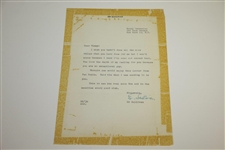 Ed Sullivan Signed Letter & Wire Photo of Entertainer Playing Golf JSA ALOA