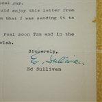 Ed Sullivan Signed Letter & Wire Photo of Entertainer Playing Golf JSA ALOA