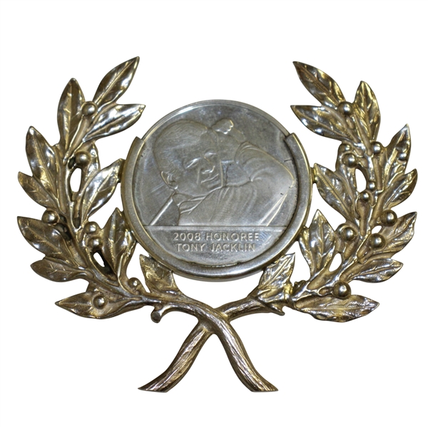 Tony Jacklins 2008 Memorial Tournament Honoree Award Medal on Laurel Branches 