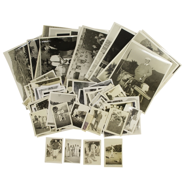 (75) Circa 1930's Gelatin Silver Golfing Photographs Incl Charlie Chaplin & Ellsworth Vines