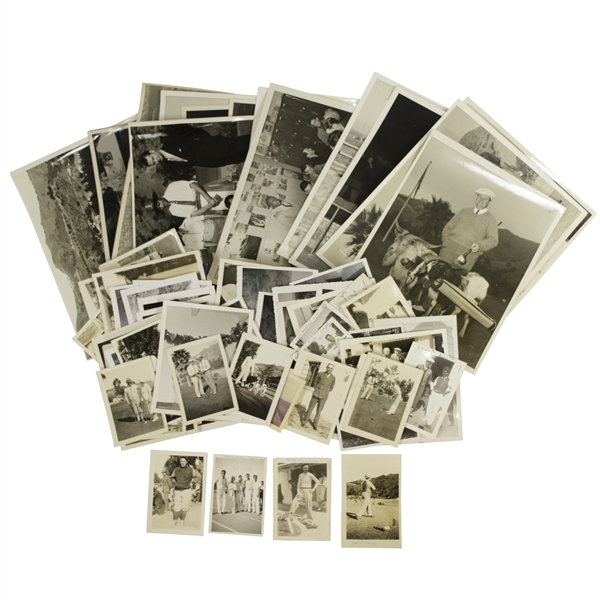 (75) Circa 1930s Gelatin Silver Golfing Photographs Incl Charlie Chaplin & Ellsworth Vines