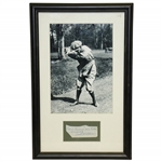 Jock Hutchison Signed Cut Photo Presentation JSA ALOA