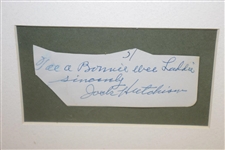 Jock Hutchison Signed Cut Photo Presentation JSA ALOA