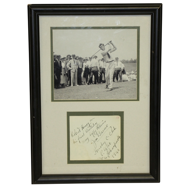 Jim Barnes Signed Cut and Black and White Photo Display Framed JSA ALOA